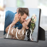 FOREVER Script Easel Back Photo Frameless Fotoplaat<br><div class="desc">Dit charmerende tabletop fotoplaque heeft een ingebouwd pakket voor een fraaie weergave van uw favoriete foto. Kenmerkt het woord FOREVER in een mooi wit manuscript (kan worden geschrapt of worden veranderd) en om het even welke andere informatie u wilt omvatten. Creëer een groot belang om cadeaus te geven of voor...</div>