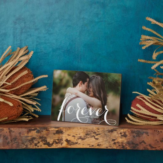 FOREVER Script Easel Back Photo Frameless Fotoplaat (Zijkant)