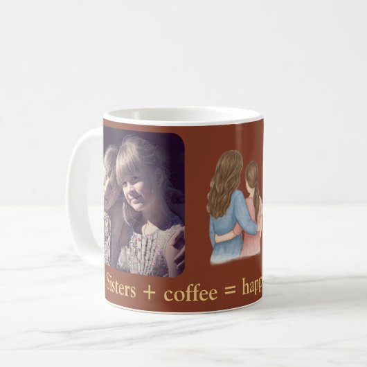 Forever Sisters – Custom Photo Coffee Mug Koffiemok (Voorkant links)