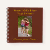 Forever Sisters – Custom Photo Notebook Gift Notitieboek (Voorkant)
