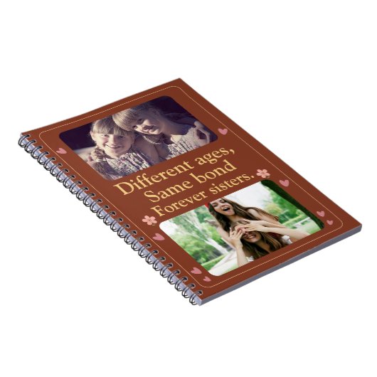 Forever Sisters – Custom Photo Notebook Gift Notitieboek (Rechterzijde)
