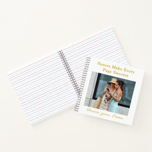 Forever Sisters – Custom Photo Notebook Gift Notitieboek (Binnen)