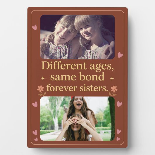 Forever Sisters – Custom Photo Plaque for All Ages Fotoplaat (voorkant)