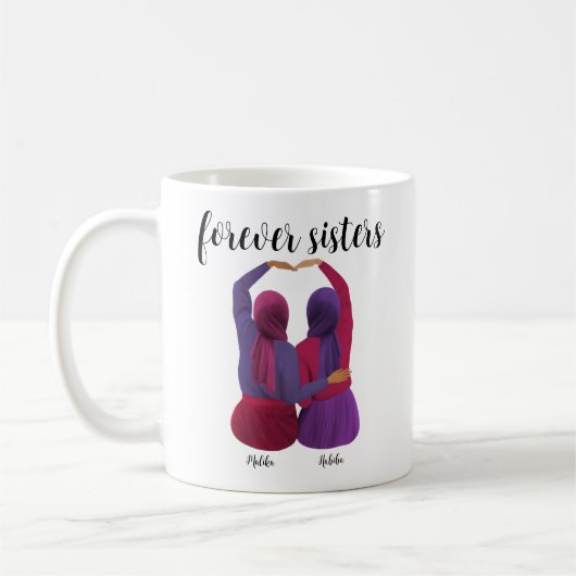 Forever Sisters Gepersonaliseerde Hijabi Gift Koffiemok (Links)