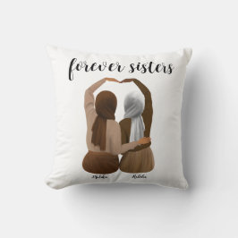 Forever Sisters Gepersonaliseerde Hijabi Gift Kussen