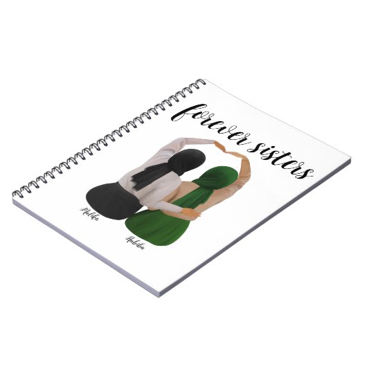 Forever Sisters Gepersonaliseerde Hijabi Gift Notitieboek (Linkerzijde)