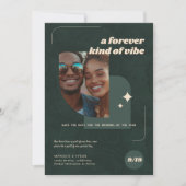 Forever Soort Vibe | Retro trouwfoto Save The Date (Voorkant)