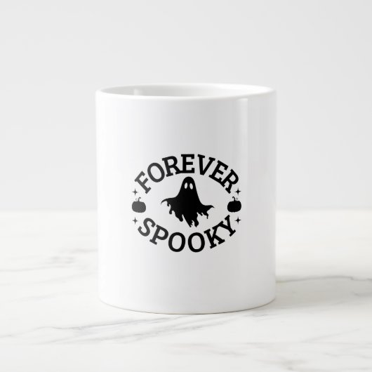 Forever Spooky Cute Ghost & Pumpkins Mug Grote Koffiekop (Voorkant)