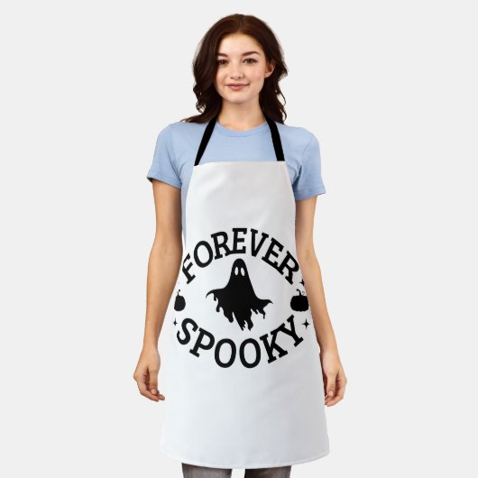 Forever Spooky Halloween Apron Schort (Gedragen)