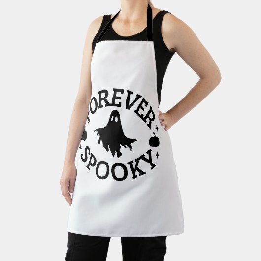 Forever Spooky Halloween Apron Schort (Insitu)