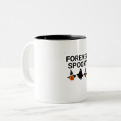 Forever Spooky Halloween Mug Tweekleurige Koffiemok (Voorkant links)