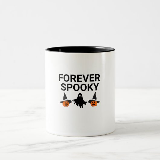 Forever Spooky Halloween Mug Tweekleurige Koffiemok (Center)
