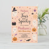 Forever Spooky Kinder Boo-Day verjaardagsuitnodigi Kaart (Staand voorkant)