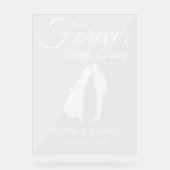 Forever start vandaag bruiloft welkom acryl bord (Voorkant)