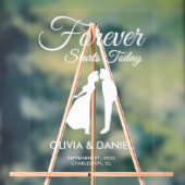 Forever start vandaag bruiloft welkom acryl bord (Neutraal)