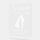 Forever start vandaag bruiloft welkom acryl bord (Hoek)