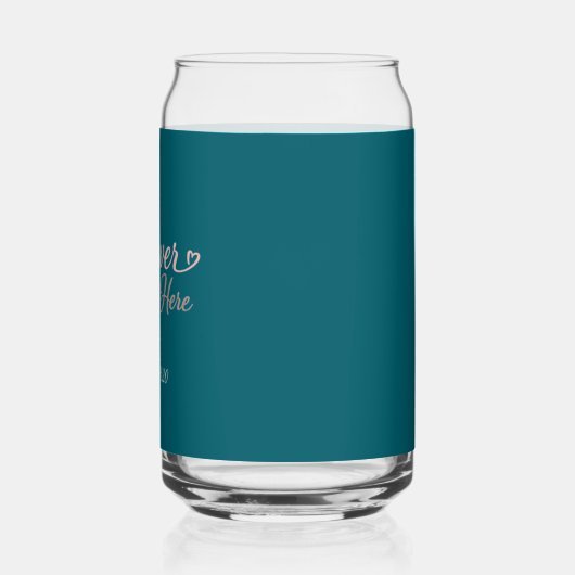 Forever Starts Here Custom Date Blikvorm Glas (Links)