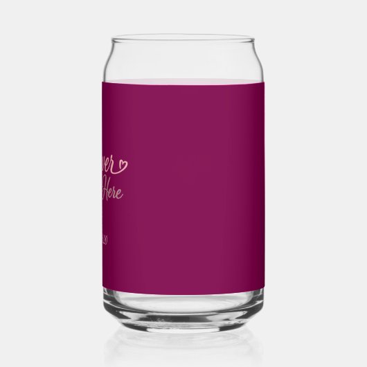 Forever Starts Here Custom Date Blikvorm Glas (Links)