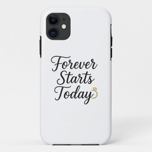 Forever Starts Today - Romantisch T-shirt met Trou Case-Mate iPhone Case (Achterkant)