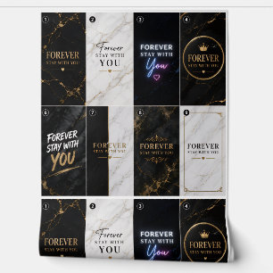 Forever Stay With You Behang met marmerontwerp