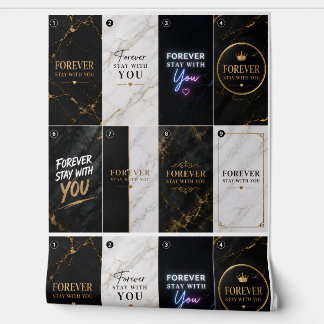Forever Stay With You Behang met marmerontwerp
