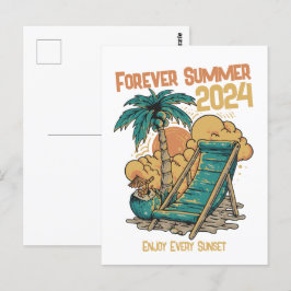 Forever Summer 2024 - Geniet van elke zonsondergan Briefkaart