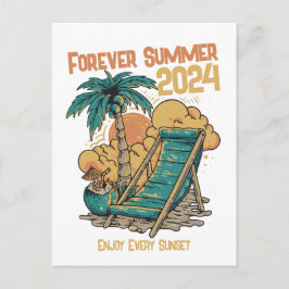 Forever Summer 2024 - Geniet van elke zonsondergan Briefkaart