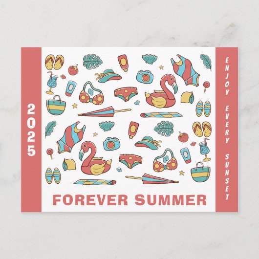 Forever Summer 2025 - Geniet van elke zonsondergan Briefkaart (Voorkant)