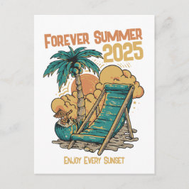 Forever Summer 2025 - Geniet van elke zonsondergan Briefkaart