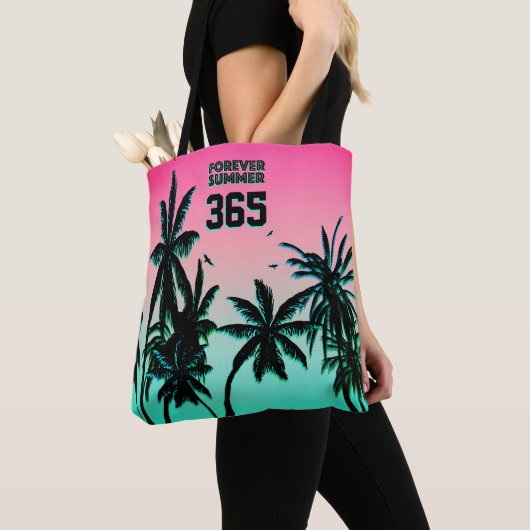 Forever Summer 365 Pink Flamingo Ice Sherbet Tote Bag (Dichtbij)