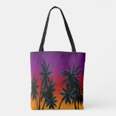 Forever Summer 365 Tahiti Sunset Black Palms Tote Bag (Achterkant)