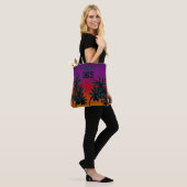 Forever Summer 365 Tahiti Sunset Black Palms Tote Bag (Op model)