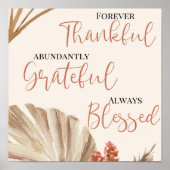 Forever Thankful Abundaneful Alway Bless Poster (Voorkant)