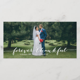 Forever Thankful Hand Lettered Weddenschap Bedankt