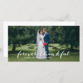 Forever Thankful Hand Lettered Weddenschap Bedankt (Voorkant / Achterkant)