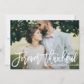 Forever Thankful Hand Lettered Weddenschap Bedankt (Voorkant)