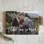 Forever Thankful Hand Lettered Weddenschap Bedankt<br><div class="desc">In een customizable foto van thank you card featuring white hand-lettered overlay "forever thankful". This thank you card will be perfect for wedding,  graduations,  and other events.</div>