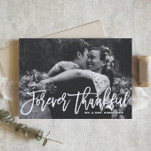 Forever Thankful Hand Lettered Weddenschap Bedankt