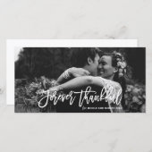 Forever Thankful Hand Lettered Weddenschap Bedankt (Voorkant / Achterkant)