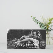 Forever Thankful Hand Lettered Weddenschap Bedankt (Staand voorkant)