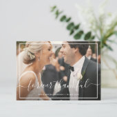 FOREVER THANKFUL | Legante bruiloft Bedankkaart (Staand voorkant)