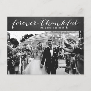 Forever Thankful   Rustic Chalkboard Hartelijk dan Briefkaart