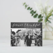 Forever Thankful | Rustic Chalkboard Hartelijk dan Briefkaart (Staand voorkant)