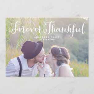 FOREVER THANKFUL SCRIPT   FOTOKAART VOOR WEDING BEDANKKAART