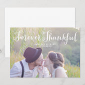FOREVER THANKFUL SCRIPT | FOTOKAART VOOR WEDING BEDANKKAART (Voorkant / Achterkant)