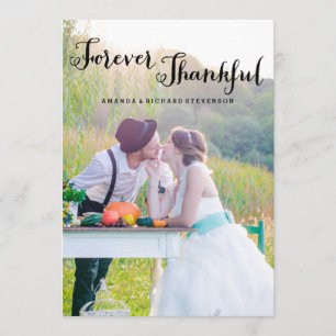 FOREVER THANKFUL SCRIPT   FOTOKAART VOOR WEDING BEDANKKAART