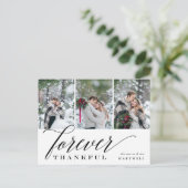 Forever Thankful | Weddenfoto collage Hartelijk da Briefkaart (Staand voorkant)