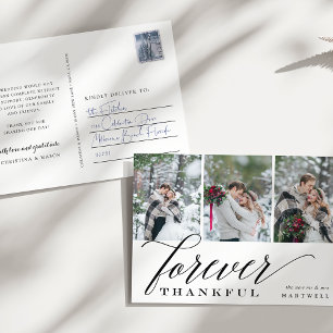 Forever Thankful   Weddenfoto collage Hartelijk da Briefkaart