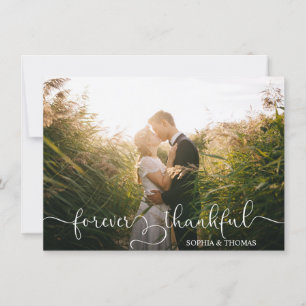 Forever Thankful Wedding Bedankt Hartfoto Kaart