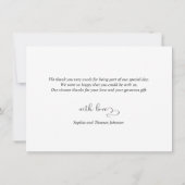 Forever Thankful Wedding Bedankt Hartfoto Kaart (Achterkant)